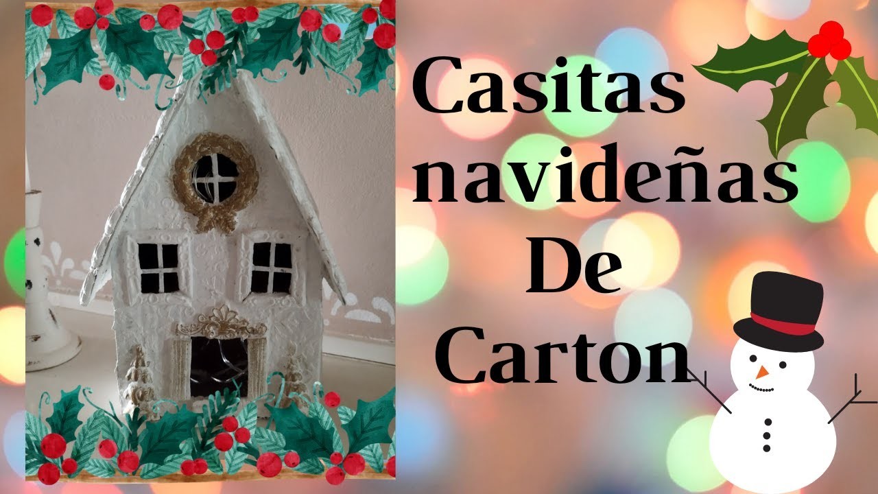 Casitas navideñas de carton