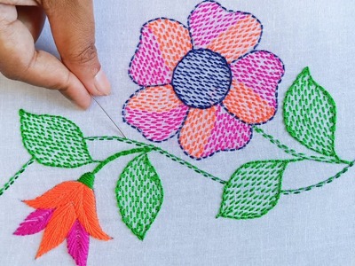 নকশী কাঁথা সেলাই !! Hand Embroidery Bangladeshi Traditional Nokshi Kantha Stitch Tutorial #293