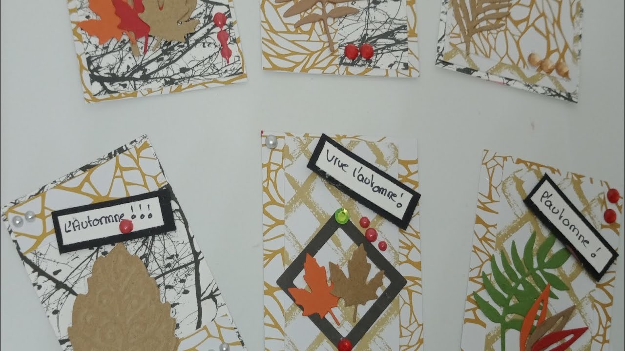 Tuto ATC automne avec des bout de chute #tuto #atc  #scrap  #scrapbooking #automne2022