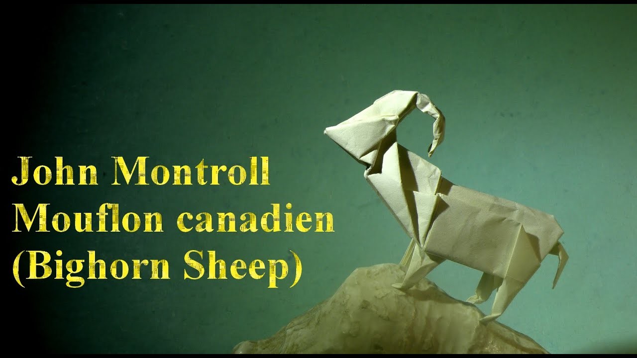 TUTORIEL Origami - Mouflon canadien de John Montroll (Bighorn Sheep)