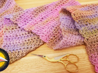 Apprendre à crocheter une écharpe | demi-brides | Echarpe pour l'automne à faire soi-même | facile