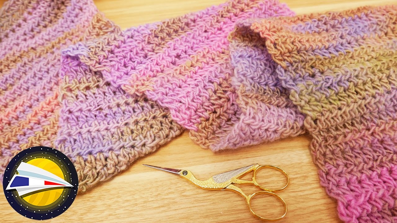 Apprendre à crocheter une écharpe | demi-brides | Echarpe pour l'automne à faire soi-même | facile