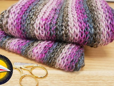 Crocheter avec effet tricot! Méthode simple pour une jolie écharpe en jersey au crochet