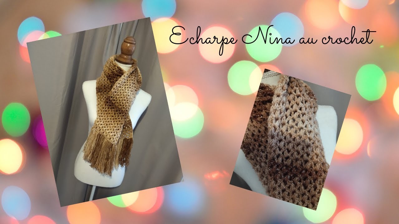 Echarpe Nina au crochet #crochetlove#crochetpattern#crochettutorials #crochetshawls#вязаниекрючком