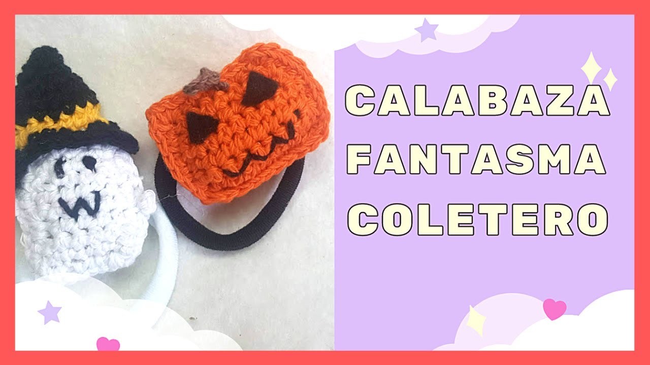 Fantasma y Calabaza a crochet para halloween  COLERO TEJIDO FACIL