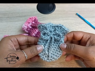 Manoplas para bebe a crochet #tejidosbebe