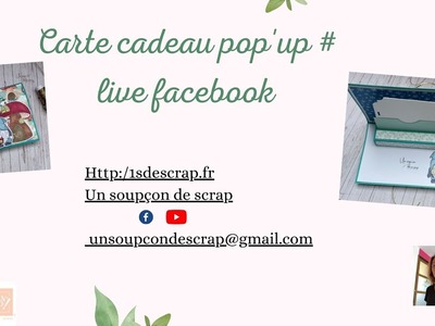 Carte cadeau pop'up - Le live modifié
