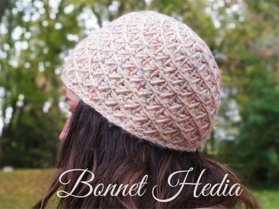 TUTO bonnet "Hedia" au crochet tunisien - Guide des tailles inclus