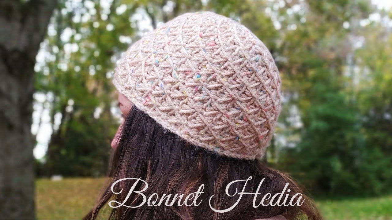TUTO bonnet "Hedia" au crochet tunisien - Guide des tailles inclus