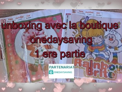 ????????unboxing avec la boutique onedaysaving  1ere partie ????????#onedaysaving #diamondpainting