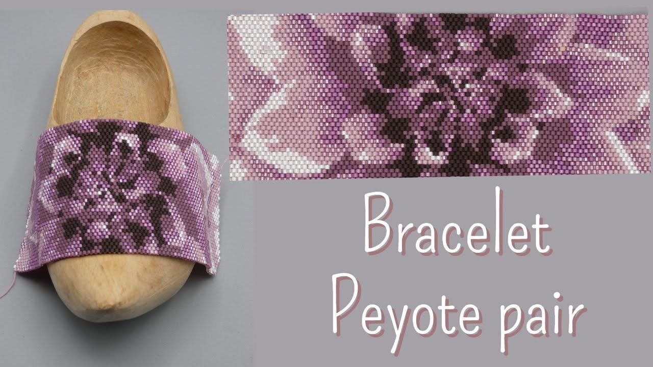 Tuto Kit DIY pour créer un bracelet en peyote Tuto 5.7 motif Dahlia en macro