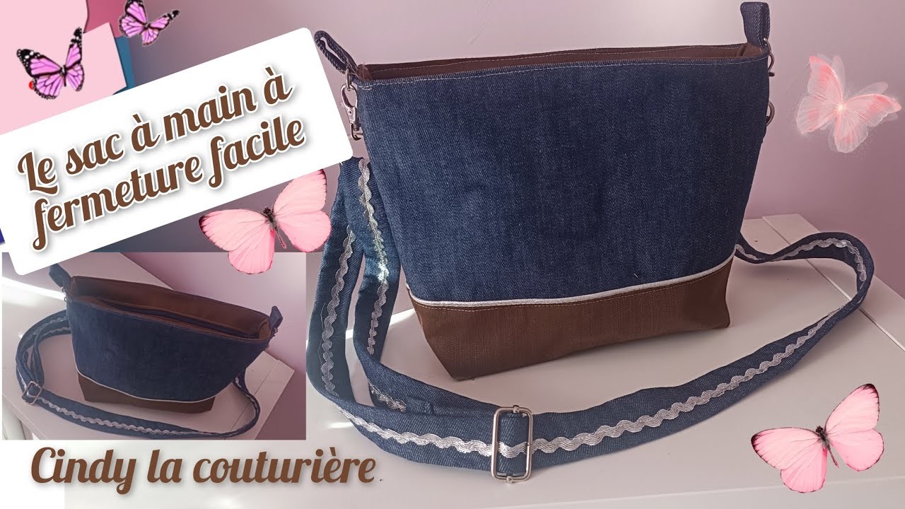 Tuto couture facile : Le sac à bandoulière avec fermeture éclair~ Cindy la couturière