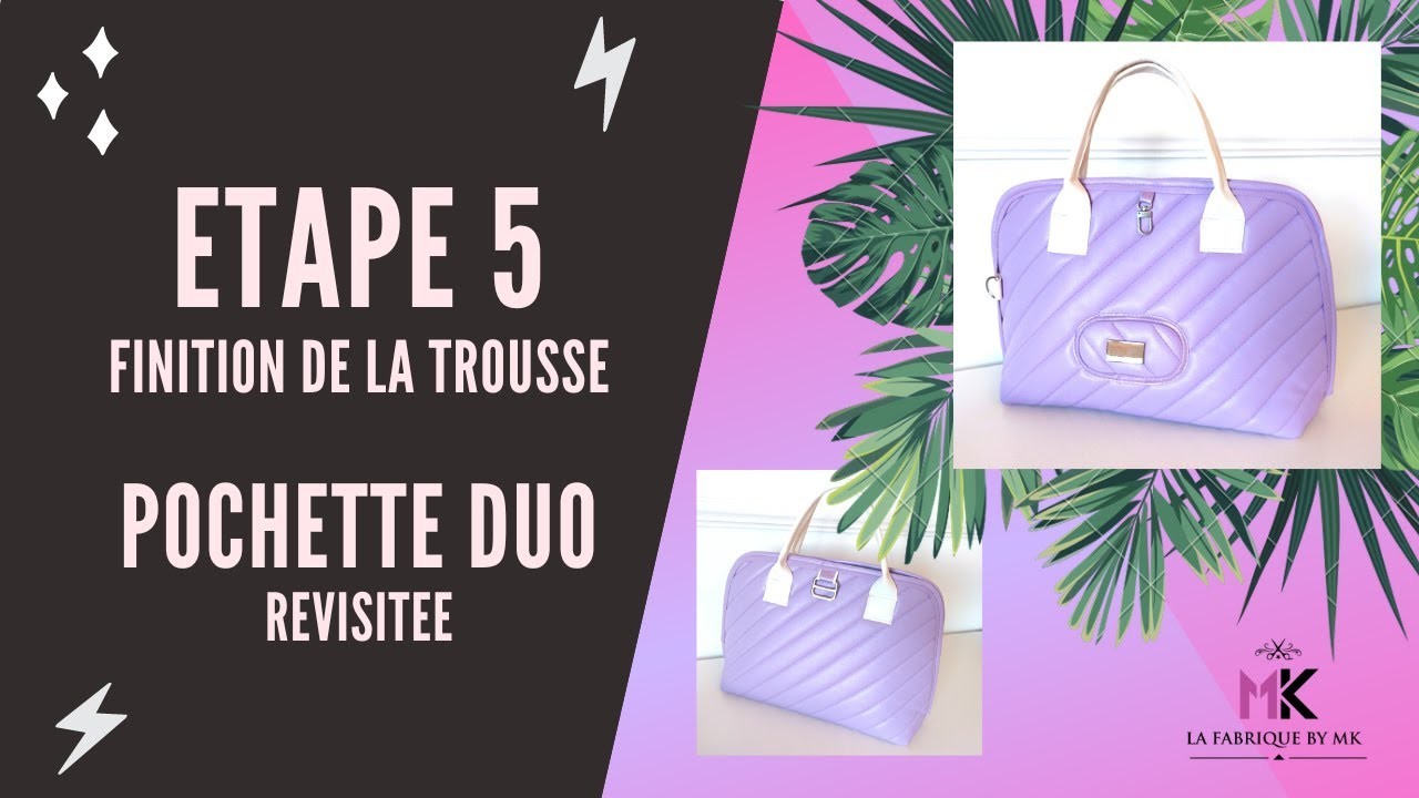 TUTO couture - pas à pas étape 5 - Finition de la pochette maquillage DUO revisitée