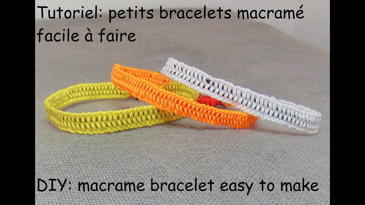 Tutoriel: petits bracelets macramé facile à faire (DIY: macrame bracelet easy to make)
