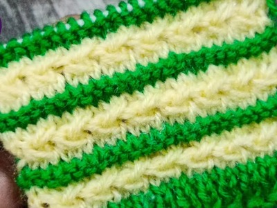 बेल बुनाई पेटर्न | Knitting Design #656 | Easy knitting Lace pattern