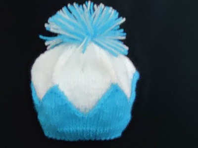 Very easy and beautiful pattern for baby cap.New born baby cap.बच्चे की टोपी.नए जन्मे बच्चे की टोपी