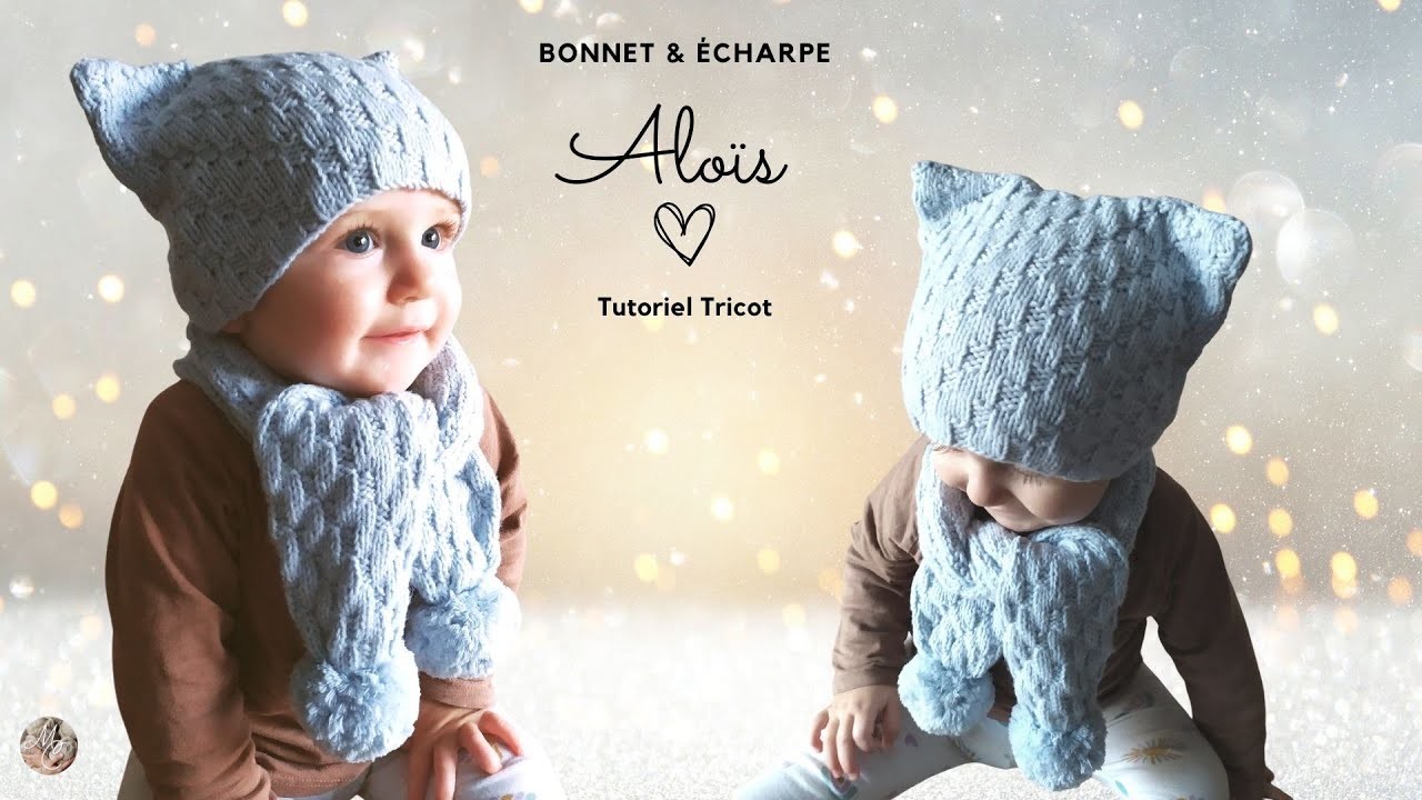 #304 Tutoriel Bonnet & Écharpe???? Aloïs???? DÉBUTANT✅ @mailanec  #knitting #tutorial #easy