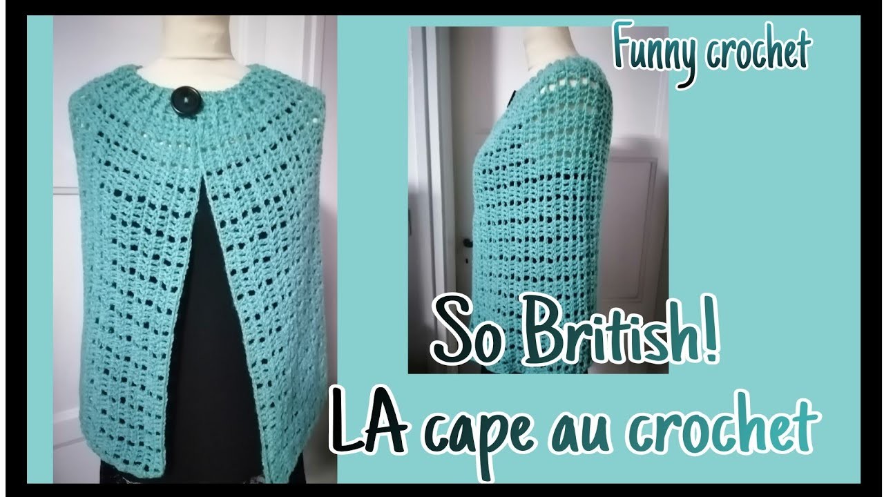 So British ❤️ LA cape au crochet hyper facile @FunnyCrochet #crochet