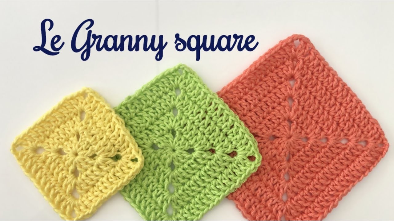 Tuto crochet débutant le carré granny classique facile - easy granny square - carré granny simple