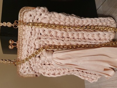 Astuce pour #sacamain #bolsa #crochet #femme #jersey #portemonnaie #rose #homemade #handbags.