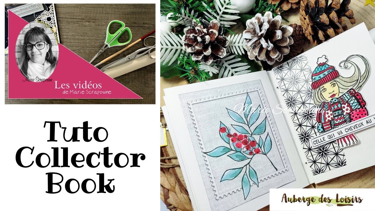 Tuto Collector Book avec L'encre et l'image de la boutique Auberge des Loisirs