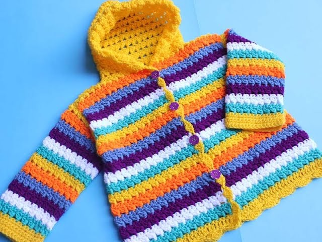 Crochet Baby Girls Hoodie Coat Jacket.Beautiful Baby Hoodie Cardigan Baby Hoodie Shrug (PART-2)