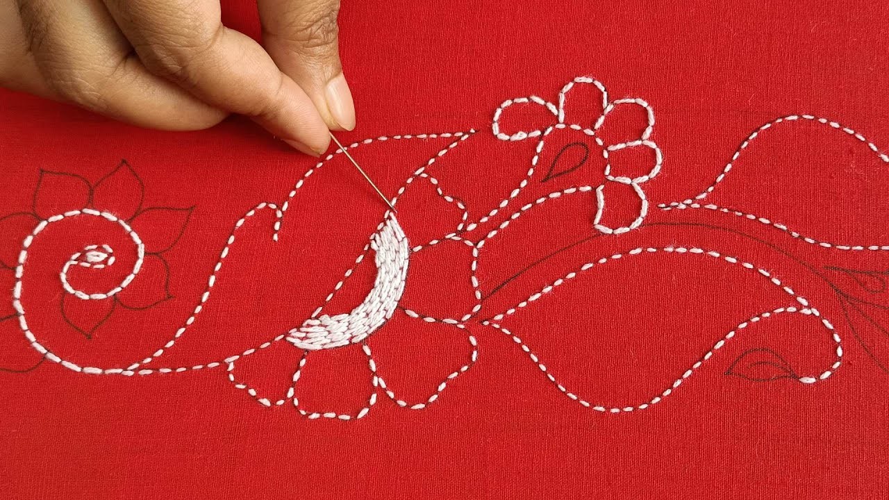 নকশীকাঁথা সেলাই, Nokshi Katha, Hand Embroidery Traditional Bangladeshi Nokshi Katha Stitch Tutorial