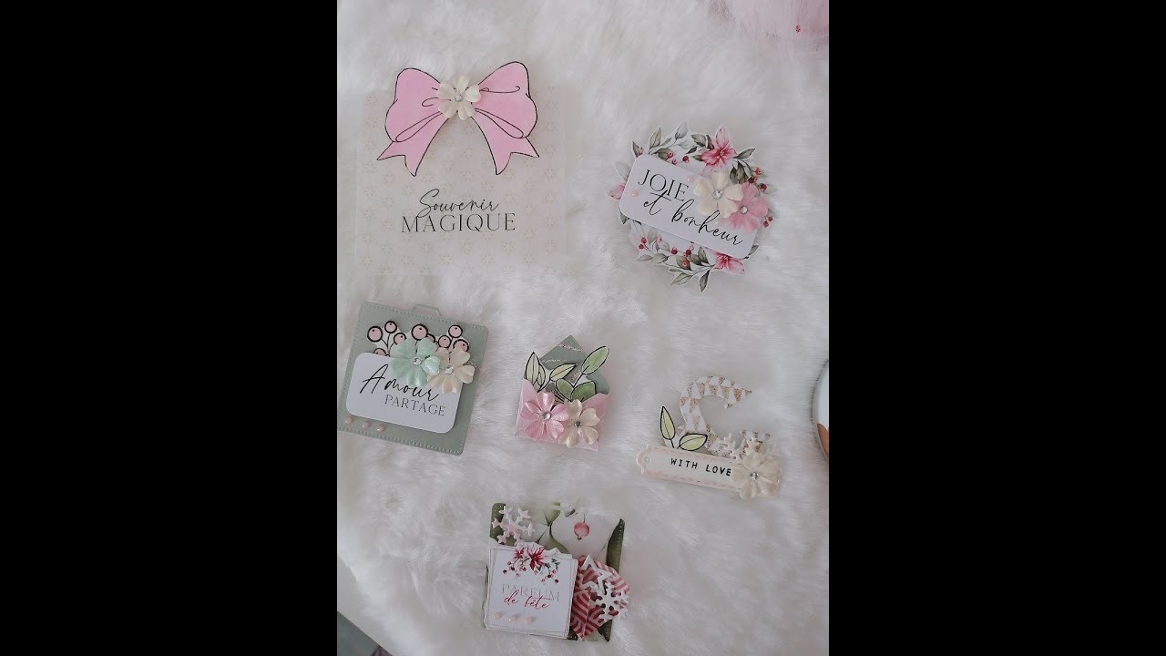 Tuto Mini Album Parfum de fête Partie 1.2 Les embellissements