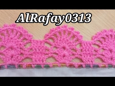Very easy crochet lace design by @alrafay0313