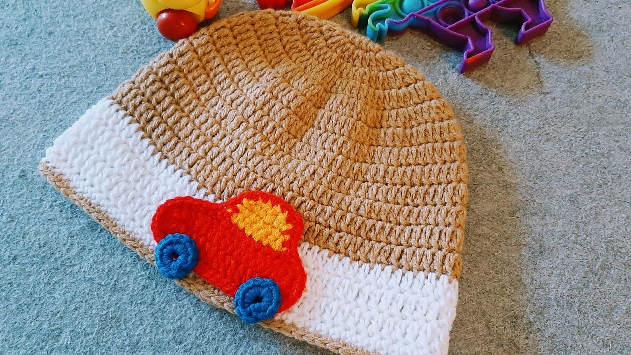 Crochet Winter hat for 6 year boy baby. কু‌শিকাটার শী‌তের টু‌পি ৬ বছ‌রের ছে‌লে বে‌বির জন‌্য।