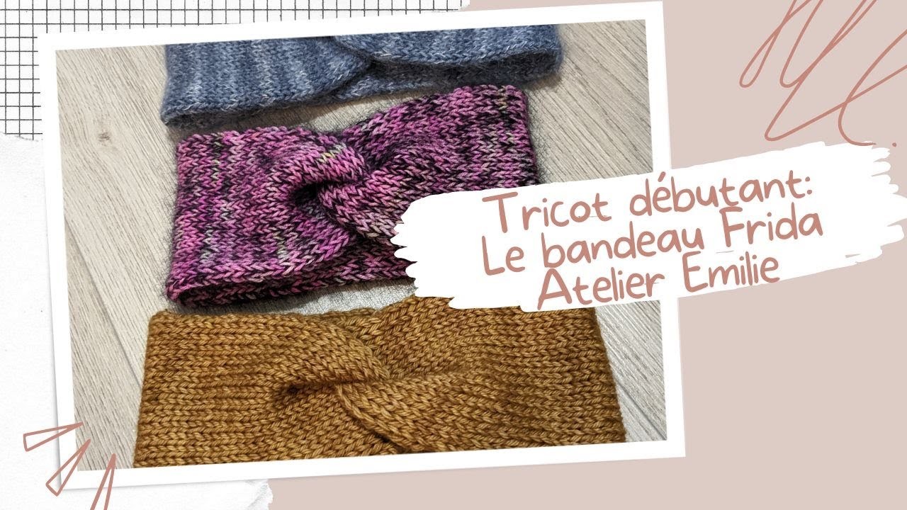 Tricot débutant: tricoter le bandeau Frida d'Emilie Luis cadeauxdenoel restesdelaine jersey double