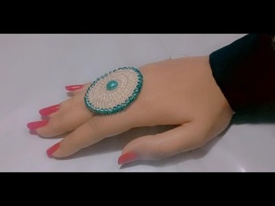 How to Make Crochet Ring | Crochet Jewelry Ring | beautiful crochet Ring
