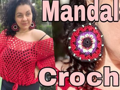 MANDALA DE CROCHÊ COM MISSANGA #crochet