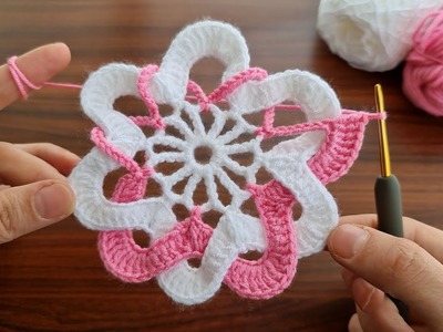 Super easy beautiful motif Crochet Knitting Model ???? Bu Motife Bayıldım Tığ İşi Örgü Motif Anlatımı ????