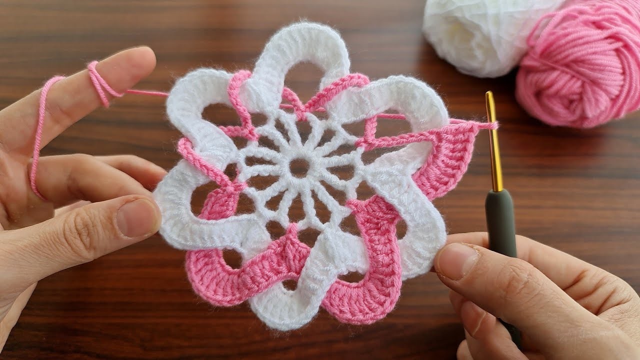 Super easy beautiful motif Crochet Knitting Model ???? Bu Motife Bayıldım Tığ İşi Örgü Motif Anlatımı ????