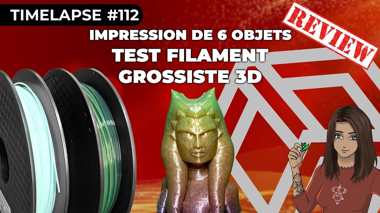 Timelapse impression 3D de 6 objets avec les filaments season de GROSSISTE 3D ! ????