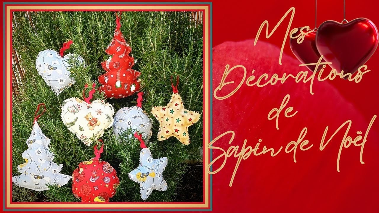 Tuto #DIY avec PATRONS GRATUITS : Coudre facilement de jolies décorations de #Noël en tissu  ????