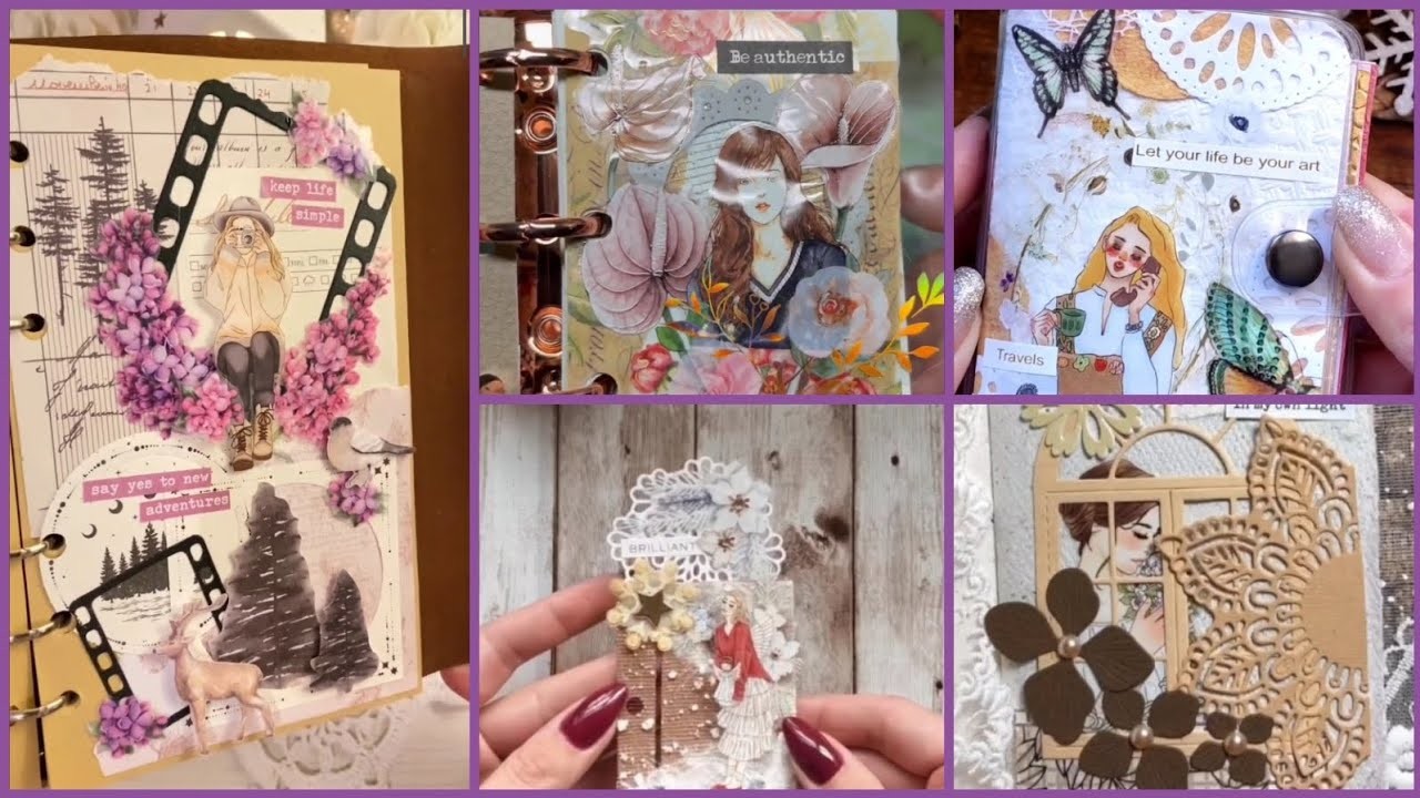 Journal with me | scrapbook journaling compilation ideas | Journal