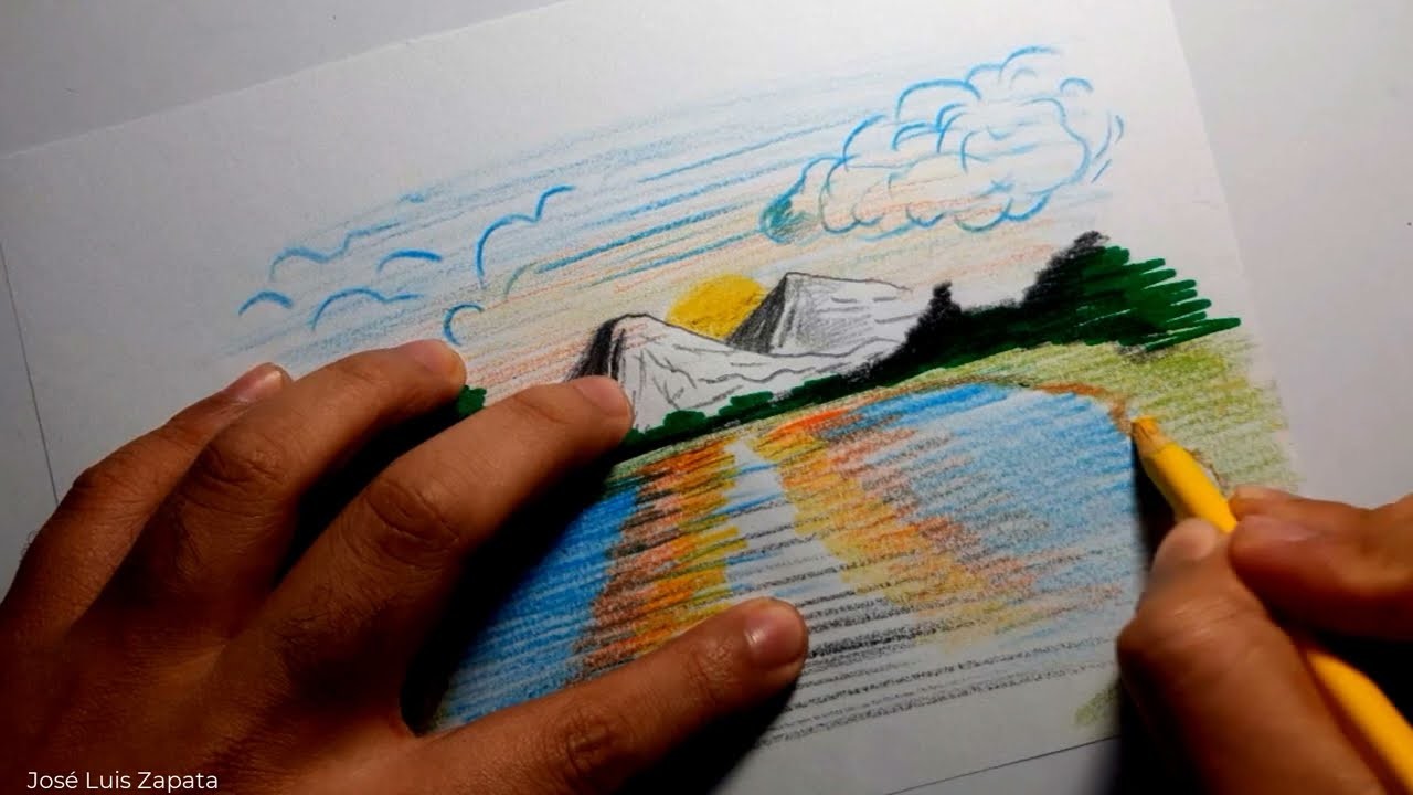 Comment dessiner un paysage avec des crayons de couleur