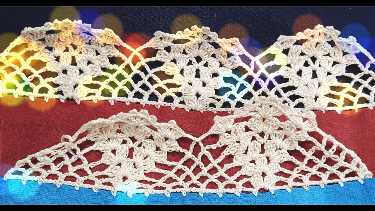 Croshet lace. How to creat  a crochet lace.চেপ্টা লেইস
