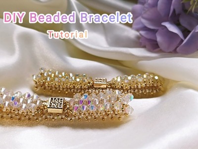 DIY Beaded Bracelet Tutorial 串珠教程 波光粼粼手鍊 串珠手链教程