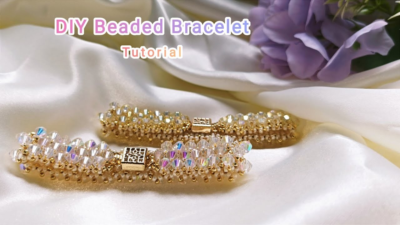 DIY Beaded Bracelet Tutorial 串珠教程 波光粼粼手鍊 串珠手链教程