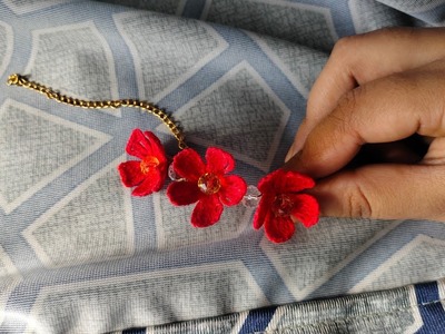 Crochet flower bracelet ????????