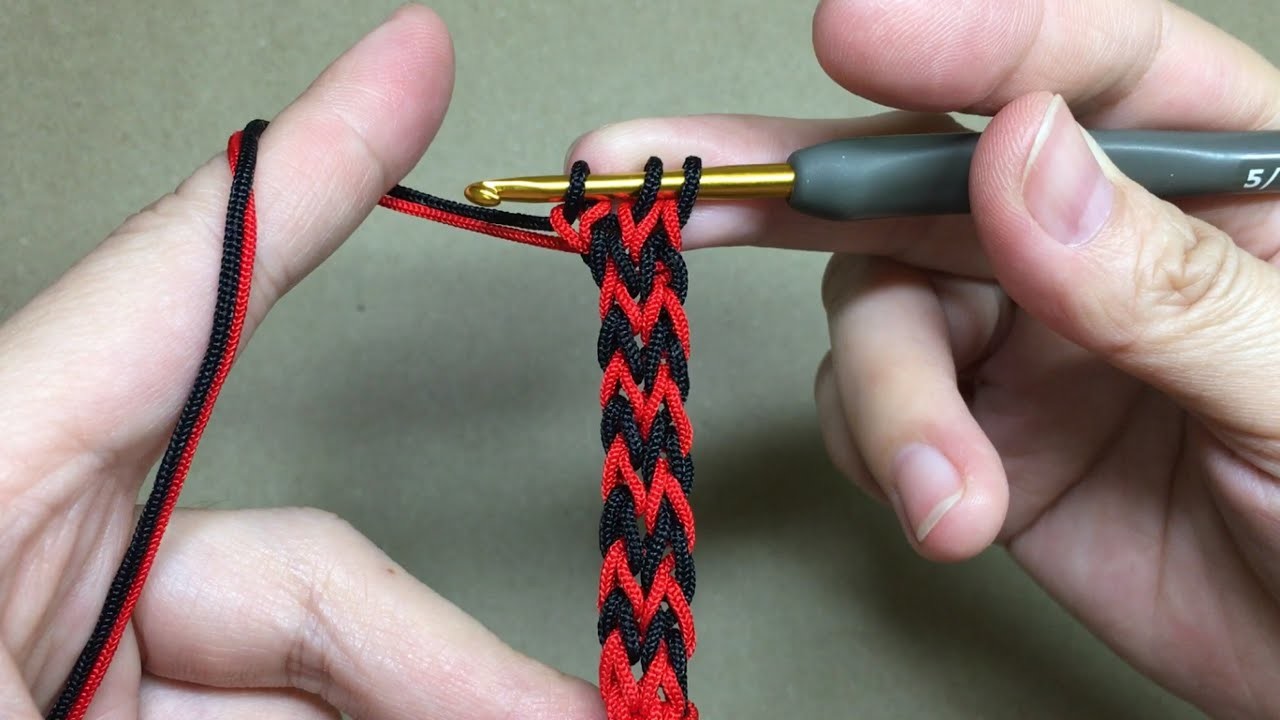 Crochet I-cord 2 tone | Super easy Crochet  I-cord