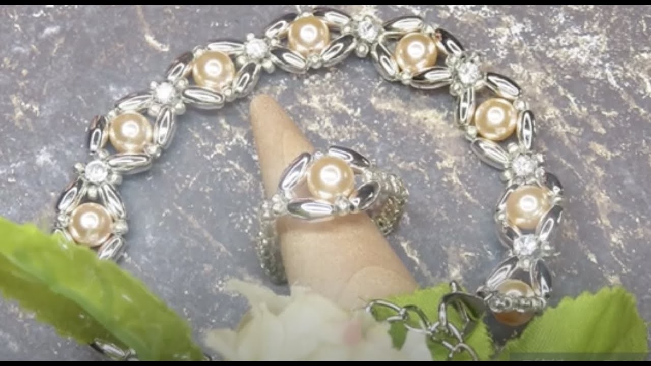DIY pearl bracelet, pearl ring#15珍珠手鍊，珍珠戒指