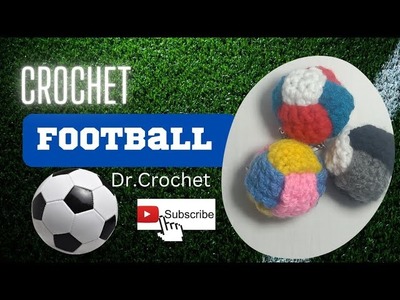 Crochet Football Keychain @dr.crochet2358 #crochet #crochettutorial #crochetkeychain #worldcupfever