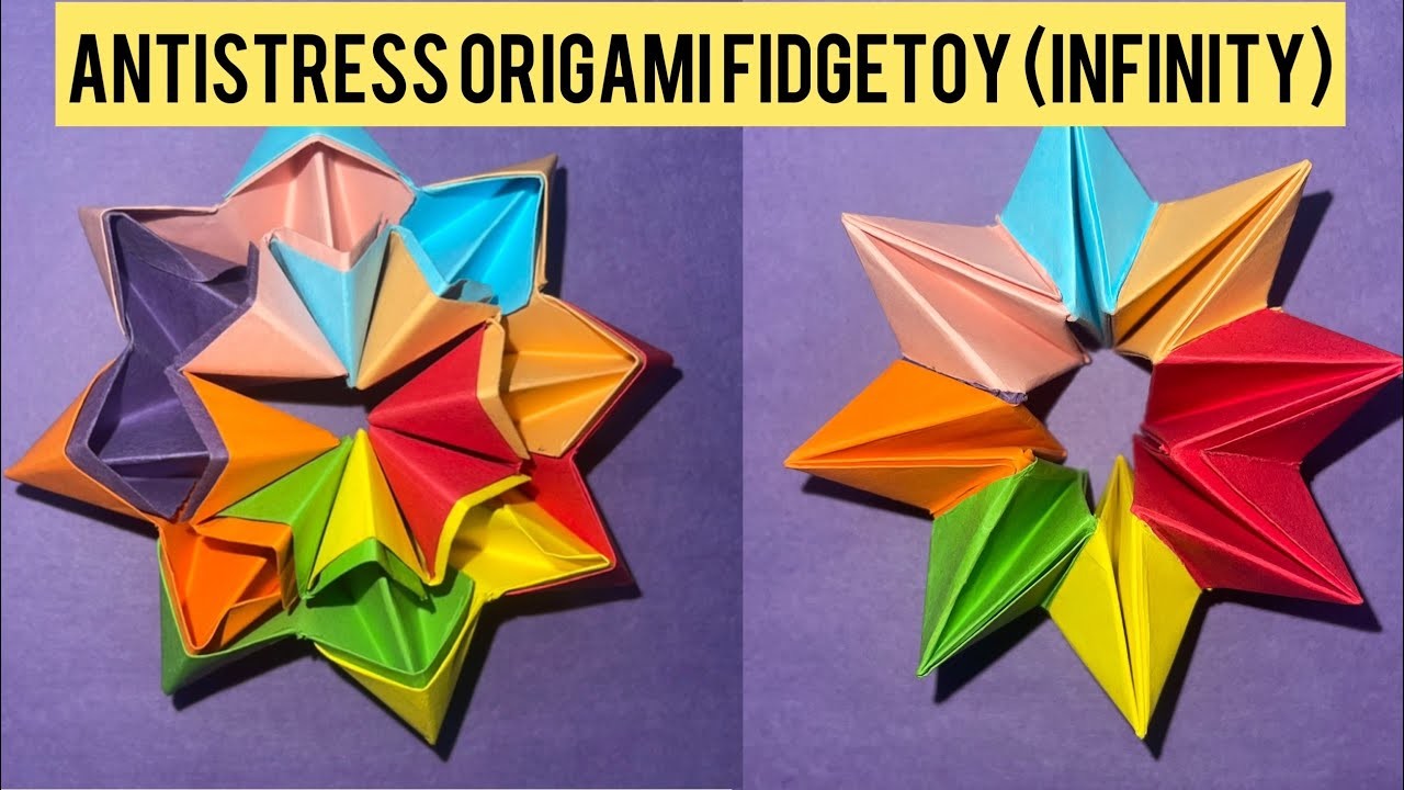 Origami Antistress Infinity Fidget Toy | DIY Paper fidget Toy | Origami Transforming Fidget tit