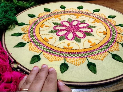 নকশীকাঁথা সেলাই,Nokshi katha! Traditional Hand Embroidery Nokshi Katha Stitch Tutorial !! সেলাই
