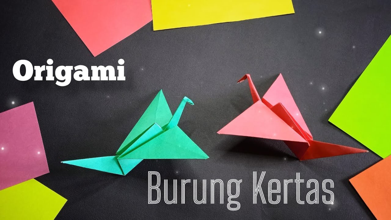 Membuat Origami Burung Kertas - Bird Paper Origami Making Tutorial