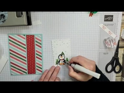 Cartes de Noël Place aux pingouins Stampin' Up!